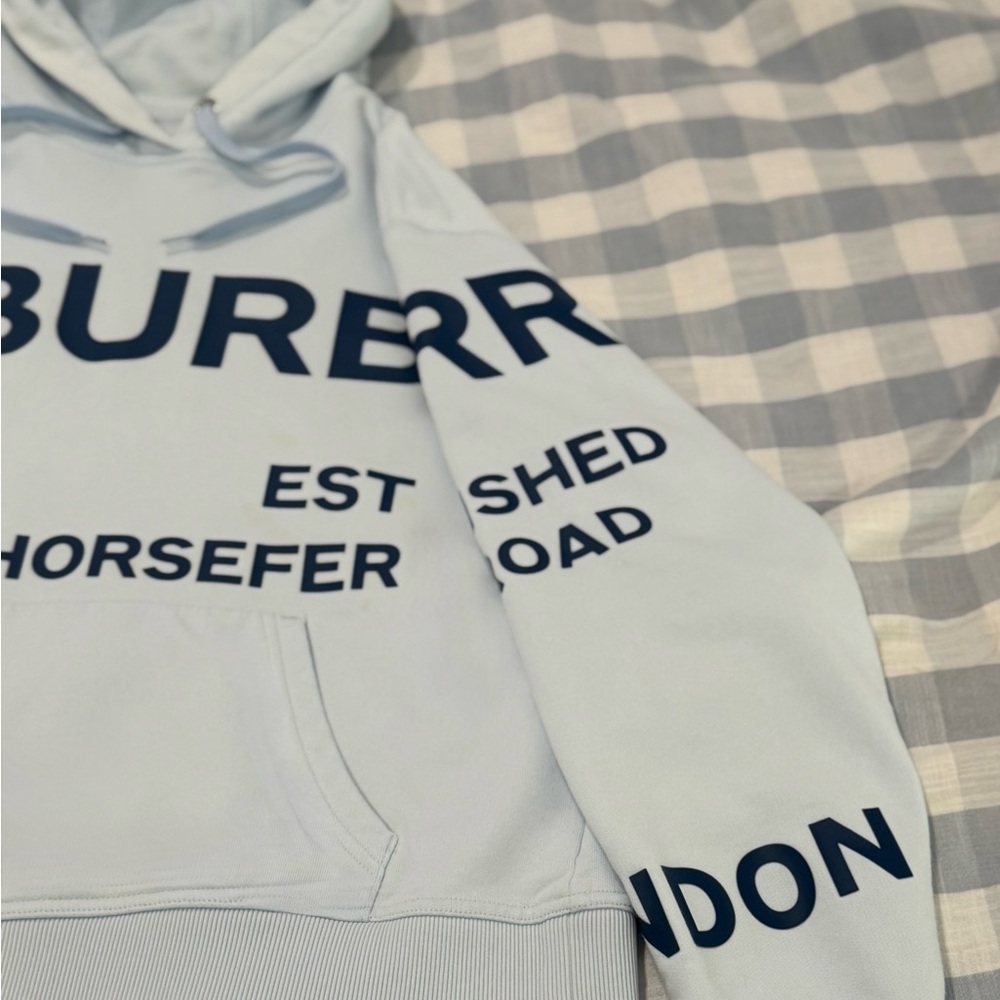 Burberry Light Blue Graphic Hoodie - Picture 10 of 14